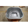 SQUARE GLASS FIBER HOT TUB WITH OUTSIDE HEATER