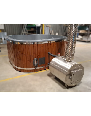 SQUARE GLASS FIBER HOT TUB WITH OUTSIDE HEATER