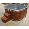 SQUARE GLASS FIBER HOT TUB WITH OUTSIDE HEATER