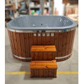SQUARE GLASS FIBER HOT TUB WITH OUTSIDE HEATER
