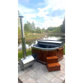 SQUARE GLASS FIBER HOT TUB WITH OUTSIDE HEATER