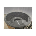 GREY ACRYLIC HOTTUB WITH INTEGRATED WOODEN FIRED HEATER IN STOCK