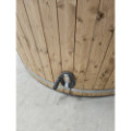 GREY ACRYLIC HOTTUB WITH INTEGRATED WOODEN FIRED HEATER IN STOCK
