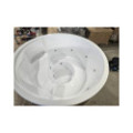WHITE ACRYLIC HOTTUB WITH INTEGRATED WOODEN FIRED HEATER IN STOCK