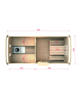 4,8 m Sauna Bus
