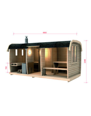 4,8 m Sauna Bus
