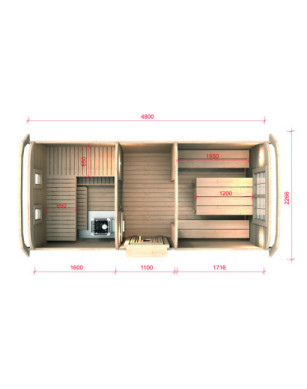 4,8 m Sauna Bus