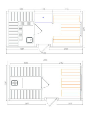 4,8 m Sauna Bus