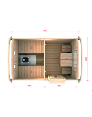 3.5 m Sauna Bus