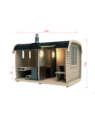 3.5 m Sauna Bus