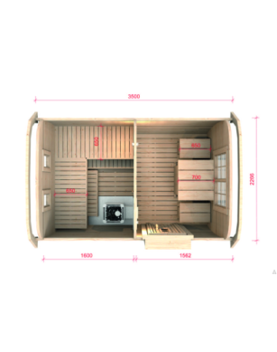 3.5 m Sauna Bus