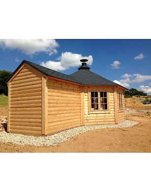 9.2 m² Pavilion with 2.5 m extension