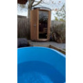 2.20 m Ø 1.48 m Vertical Sauna from Thermo wood