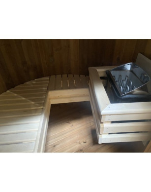 2.20 m Ø 1.48 m Vertical Sauna from Thermo wood