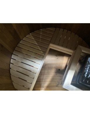 2.20 m Ø 1.48 m Vertical Sauna from Thermo wood