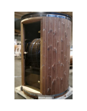 2.20 m Ø 1.48 m Vertical Sauna from Thermo wood