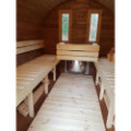 2,4m long Thermowood Barrel Sauna (Ø 2,27 m)