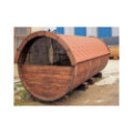 4,0m long Pine Barrel Sauna (Ø 1.97 m) with changing room IN STOCK