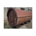 4,0m long Pine Barrel Sauna (Ø 1.97 m) with changing room IN STOCK