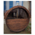 4,0m long Pine Barrel Sauna (Ø 1.97 m) with changing room IN STOCK