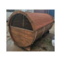 4,0m long Pine Barrel Sauna (Ø 1.97 m) with changing room IN STOCK