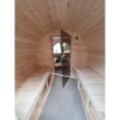 4,0m long Pine Barrel Sauna (Ø 1.97 m) with changing room IN STOCK