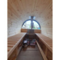 4,0m long Pine Barrel Sauna (Ø 1.97 m) with changing room IN STOCK
