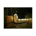 4,0m long Pine Barrel Sauna (Ø 2.27 m) with changing room