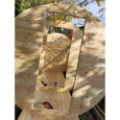 4,0m long Pine Barrel Sauna (Ø 2.27 m) with changing room