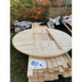 4,0m long Pine Barrel Sauna (Ø 2.27 m) with changing room