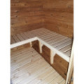 1,7m long Barrel Sauna (Ø 1.97 m) with wood burning heater
