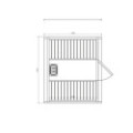 1,7m long Barrel Sauna (Ø 1.97 m) with wood burning heater