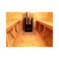 1,7m long Barrel Sauna (Ø 1.97 m) with wood burning heater
