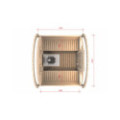 1,7m long Barrel Sauna (Ø 1.97 m) with wood burning heater