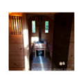 4,5m long Thermowood Barrel Sauna (Ø 2,27 m) with changing room