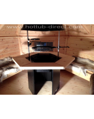 Exclusive BBQ Hut 9,2m² with 2m Extension – Grill Cabin