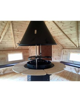 Exclusive BBQ Hut 9,2m² with 2m Extension – Grill Cabin