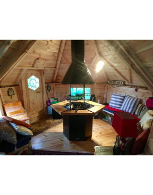Exclusive BBQ Hut 9,2m² with 2m Extension – Grill Cabin