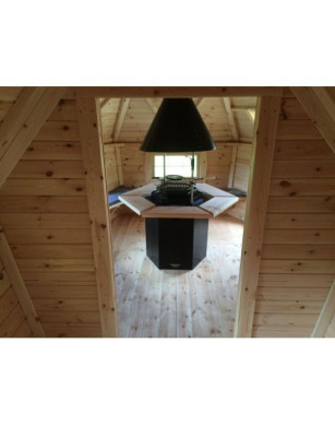 Exclusive BBQ Hut 9,2m² with 2m Extension – Grill Cabin