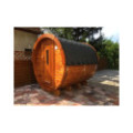 2,4m long Thermowood Barrel Sauna (Ø 2,27 m) packed in KIT – IN STOCK