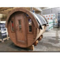 2,4m long Thermowood Barrel Sauna (Ø 2,27 m) packed in KIT – IN STOCK
