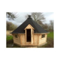 Exclusive BBQ Hut 16,5m² with 2.5 m Extension – Grill Cabin