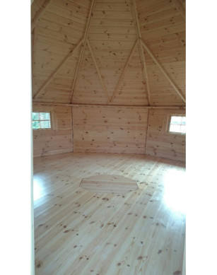 Exclusive BBQ Hut 16,5m² with 2.5 m Extension – Grill Cabin